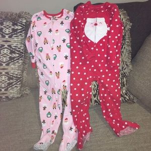 Carter's Christmas Fleece Footie PJs 3T